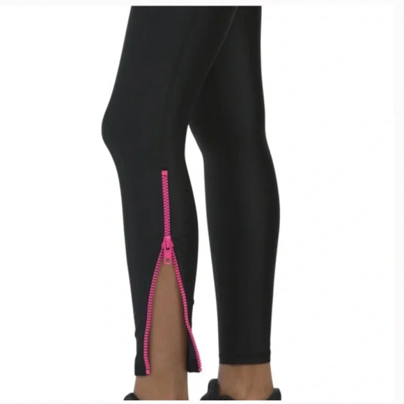 . NWT Terez High Rise Zipper Leggings large - Picture 3 of 5